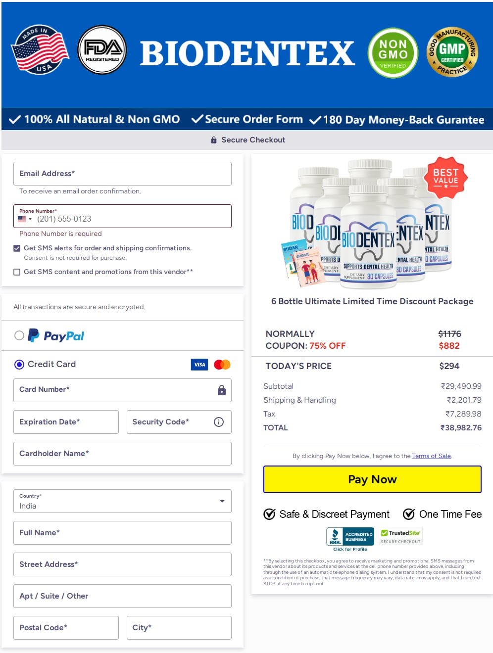 biodentex when you click after buy